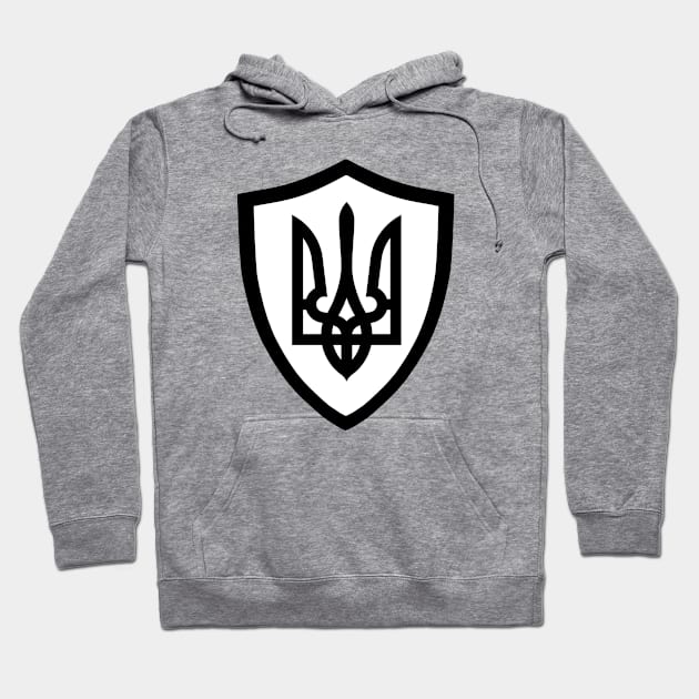 Ukraine Coat of Arms, Ukrainian Trident Hoodie by Vladimir Zevenckih